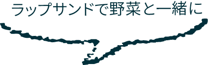 ラップサンドで野菜と一緒に